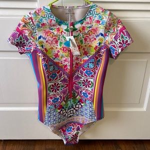 Johnny Was Locita one piece surf suit. NWT